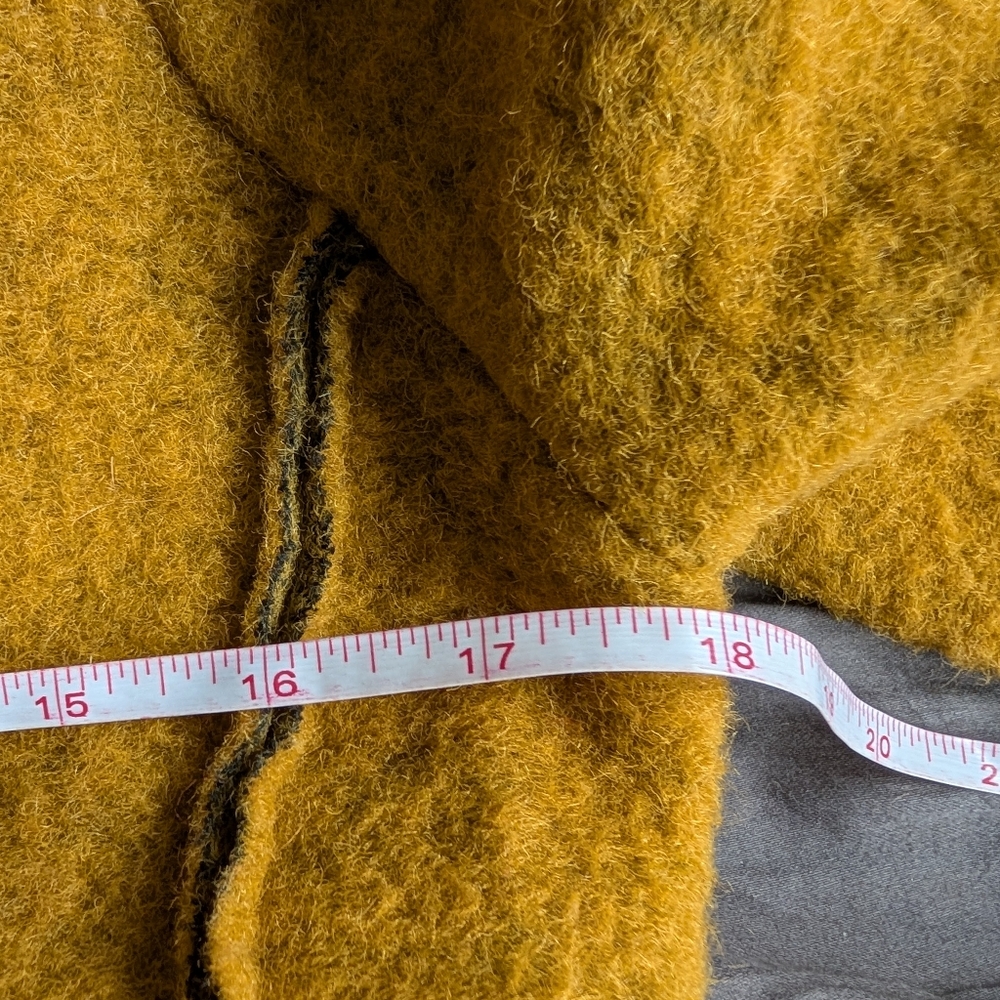 🇮🇹 Beautiful Textured Mustard Yellow Single-Button Blazer Jacket - S - Picture 9 of 12